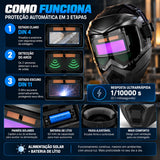 Como funciona a máscara de solda automática