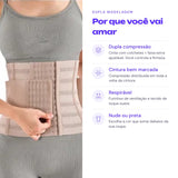 Cinta Modeladora Dupla Compressão com Faixa Extra
